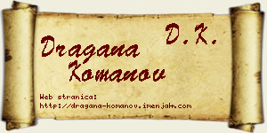 Dragana Komanov vizit kartica